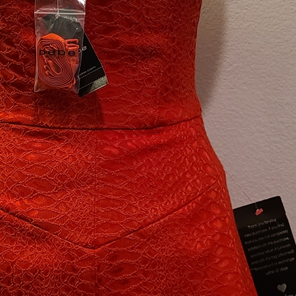 Bebe Snakeskin Sweetheart Dress - Picture 5 of 6